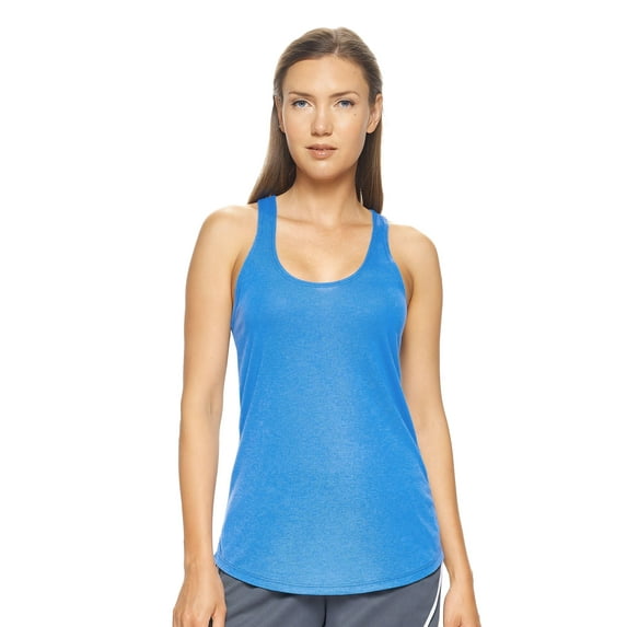 Expert Brand USA-Made Women's TriTec Performance Racerback Tank Top, Royal Blue, Medium