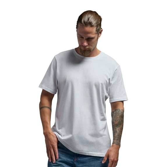 Expert Brand USA-Made Unisex Organic Cotton Crewneck T-Shirt, White, XS