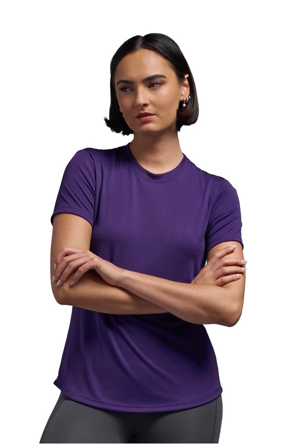 USA-Made Women's DriMax™ Athletic T-Shirt, Purple, XL