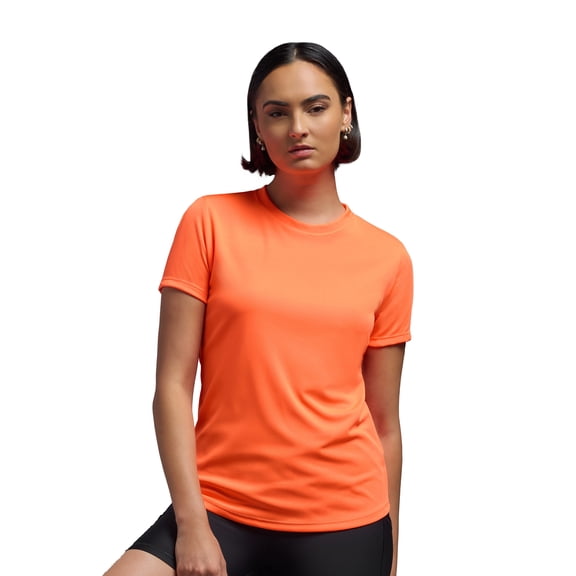 Expert Brand USA-Made Women's DriMaxâ„¢ Athletic T-Shirt, Safety Orange, L