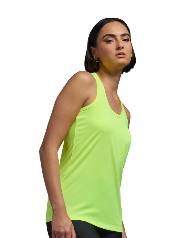 USA-Made Women's DriMax™ Athletic Tank Top, Safety Yellow, Large