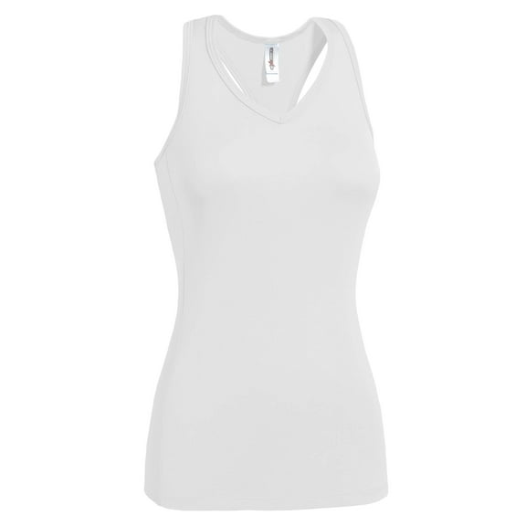 Expert Brand USA-Made Women's DriMax™ Athletic Tank Top, White, 2XL