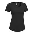 thumbnail image 1 of Expert Brand USA-Made Women's DriMax™ Cinch Back Athletic T-Shirt, Black, XL, 1 of 3
