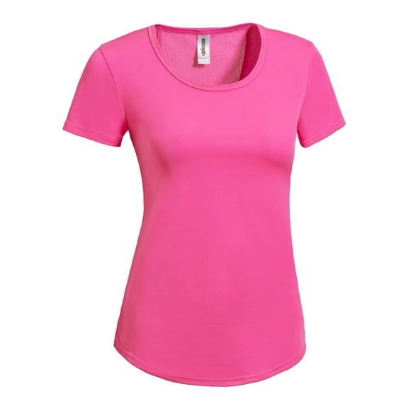 Expert Brand USA-Made Women's DriMax™ Cinch Back Athletic T-Shirt, Hot Pink, L