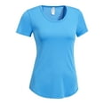 thumbnail image 1 of Expert Brand USA-Made Women's DriMax™ Cinch Back Athletic T-Shirt, Safety Blue, XL, 1 of 3
