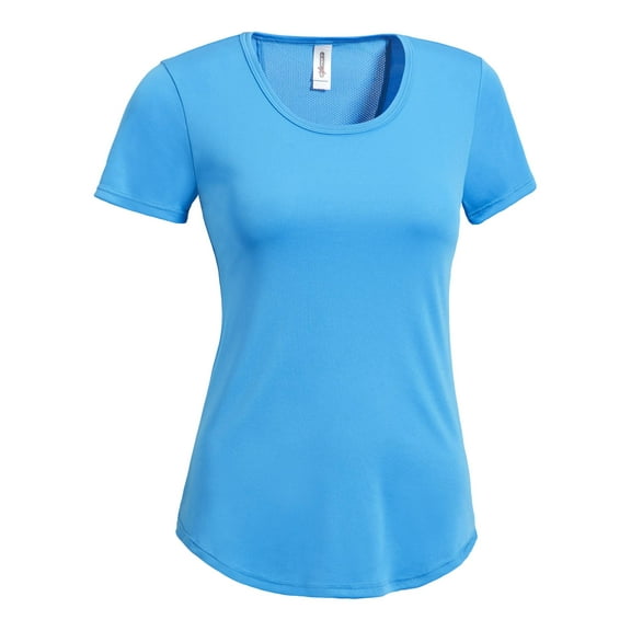 Expert Brand USA-Made Women's DriMax™ Cinch Back Athletic T-Shirt, Safety Blue, XL