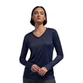 thumbnail image 1 of Expert Brand USA-Made Women's DriMax™ V Neck Athletic Long Sleeve, Navy, XXL, 1 of 6