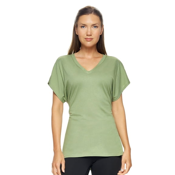 Expert Brand USA-Made Women's MoCA Cotton Blend Cinch Back Tie Tunic, Meadow, Medium