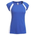 thumbnail image 1 of Expert Brand USA-Made Women's Oxymesh™ Athletic Cap Sleeve T-Shirt, Royal/White, Medium, 1 of 2