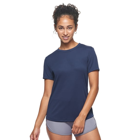 Expert Brand USA-Made Women's Oxymesh™ Athletic Crewneck T-Shirt , Navy, Medium
