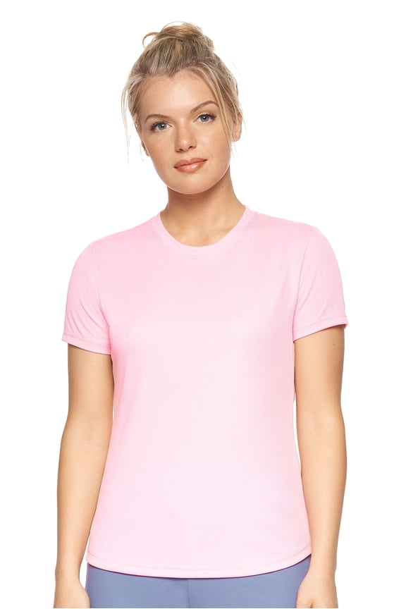 USA-Made Women's Oxymesh™ Athletic Crewneck T-Shirt , Pink, Medium