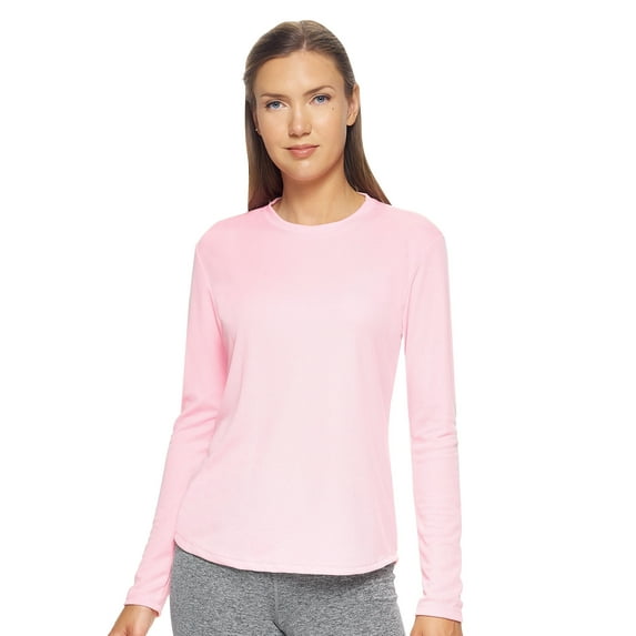 Expert Brand USA-Made Women's Oxymesh™ Athletic Long Sleeve Shirt, Pink, Large