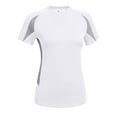 thumbnail image 1 of Expert Brand USA-Made Women's Oxymesh™ Athletic Raglan T-Shirt, White/Steel, Large, 1 of 2