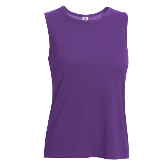 Expert Brand USA-Made Women's Oxymesh™ Athletic Sleeveless T-Shirt, Dark Purple, Medium