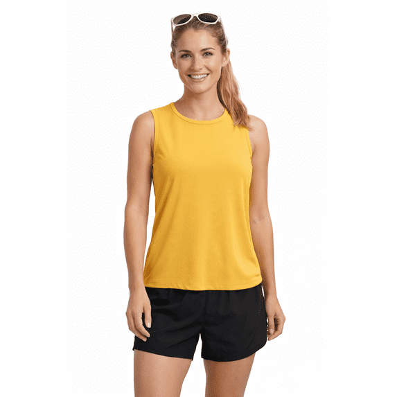 Expert Brand USA-Made Women's Oxymesh™ Athletic Sleeveless T-Shirt, Gold, Small