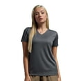 thumbnail image 1 of Expert Brand USA-Made Women's Oxymesh™ Athletic V Neck T-Shirt, Graphite, Large, 1 of 6