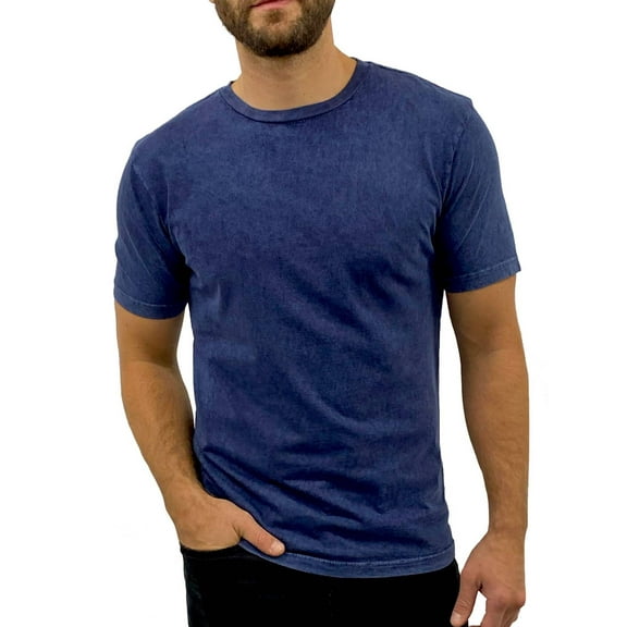 Expert Brand USA-Made Men's Vintage Style Cotton Casual T-Shirt, Vintage Denim, Large