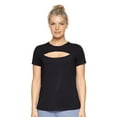 thumbnail image 1 of Expert Brand Women's Airstretch Lite Crescent Tee T-Shirt, Black, Medium, 1 of 5