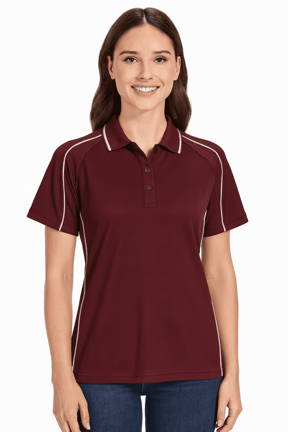 Women's Oxymeshâ„¢ Dry Fit Athletic Malibu Polo Shirt, Cardinal, Medium