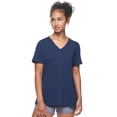 thumbnail image 1 of Expert Brand Women's USA-Made MoCA V-Neck Cotton Blend T-Shirt, Navy, Medium, 1 of 6