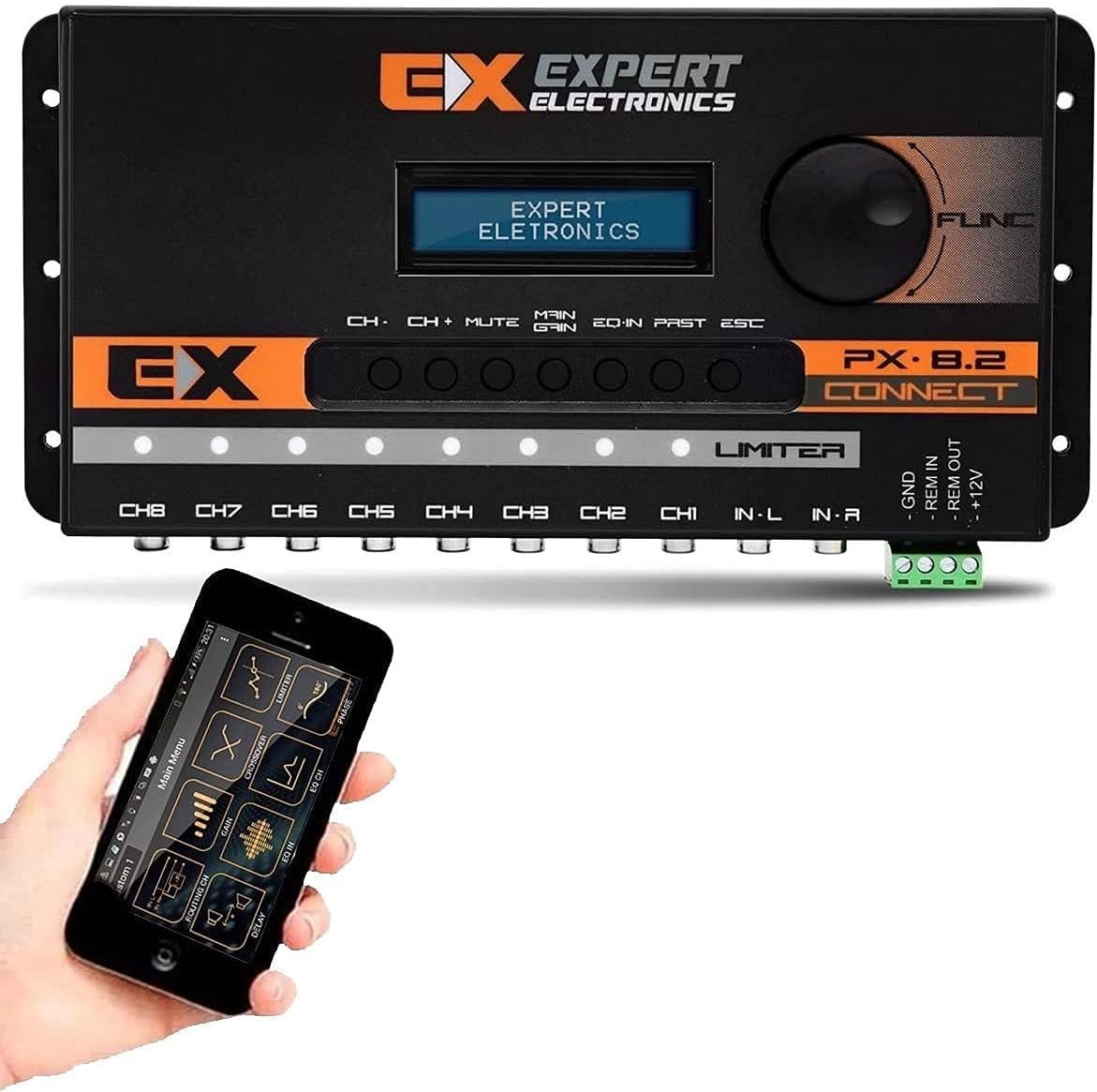 Expert Car Audio PX8.2CONNECT Expert 8 Ch 15 Band Eq 3 Paramatric Eq