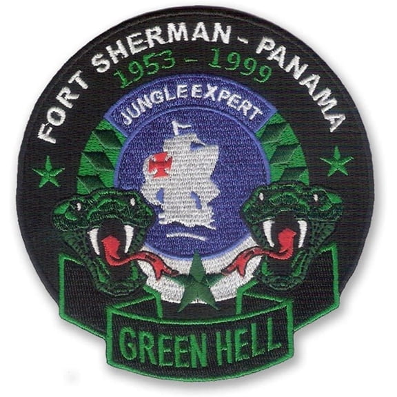 Expert Commemorative Patch - US Operations Training Center (JOTC) 4 13/16" X 4 1/2" Green Embroidered Patch Merrowed Edge and Wax Backing
