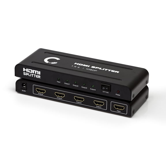 Expert Connect 1x4 HDMI Splitter, Analog to Digital Converter, New, HMASPDK104B