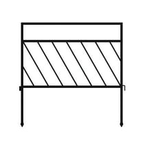 Expert Gardener 18in H x 17.5in W Black Steel Diagonal Garden Border