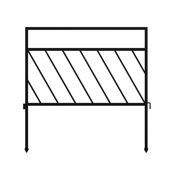 Expert Gardener 18in H x 17.5in W Black Steel Diagonal Garden Border