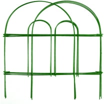 Expert Gardener 18in H x 8ft L Green Steel Folding Garden Fence