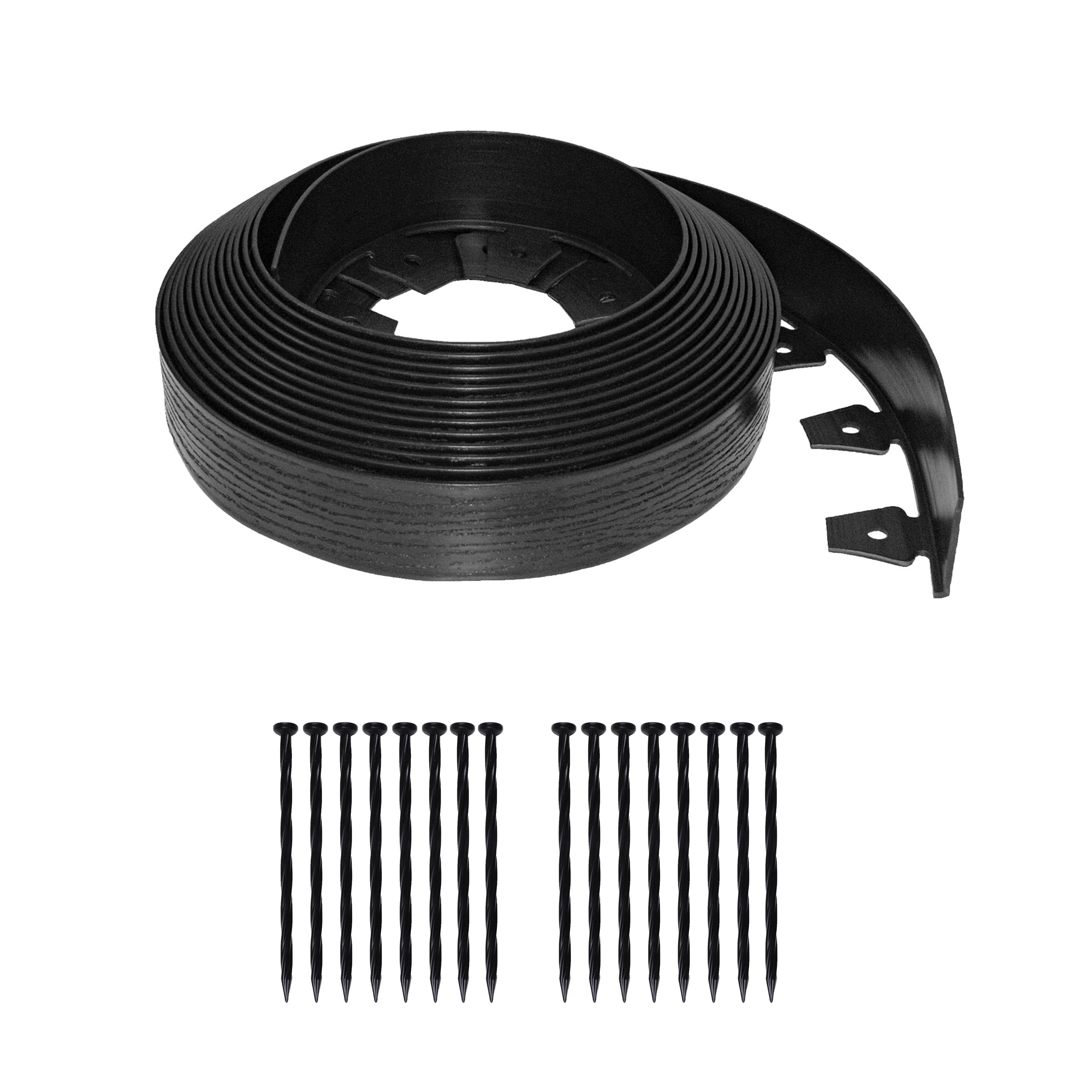 Expert Gardener 2.5" x 40' Black No-Dig Landscape Edging Kit