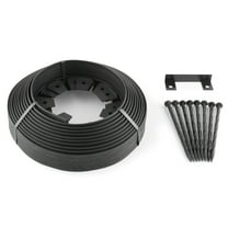 Expert Gardener 2-inch Tall Wall No-Dig Landscape Edging, 30-ft., Plastic, Black