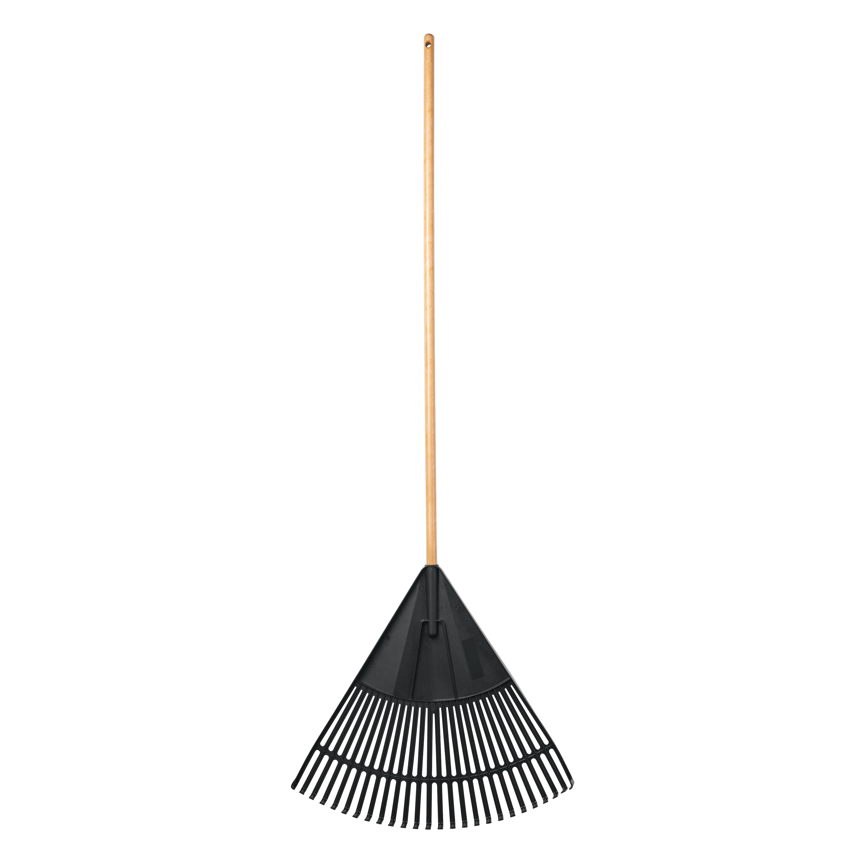 Expert Gardener, 24-inch Wood and Poly Leaf Rake - Walmart.com