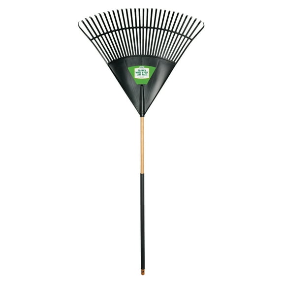 Expert Gardener 30-inch Wood & Poly Leaf Rake