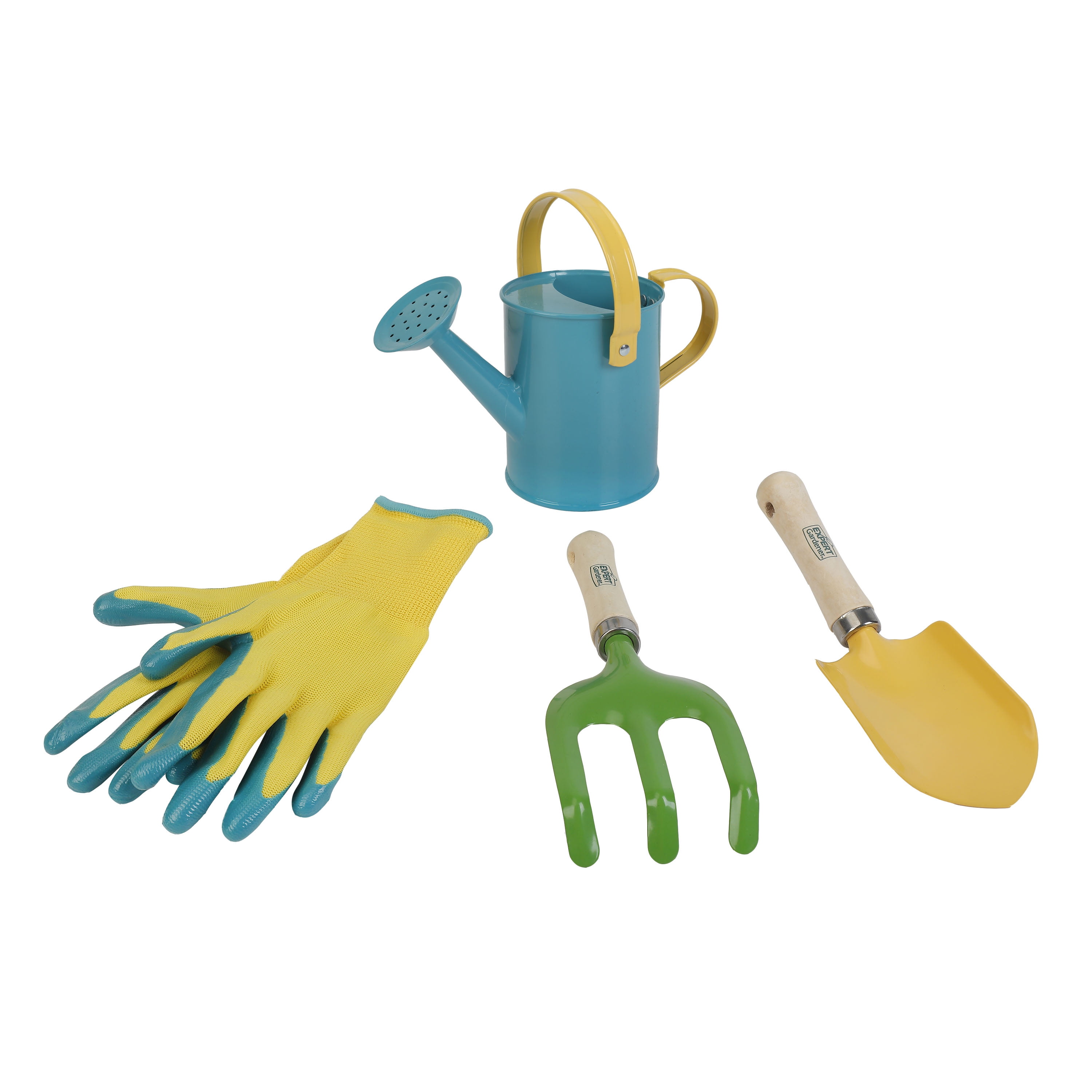 Expert Gardener 4-Piece Kids Gardener Tools, Metal Tool Heads with