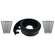Expert Gardener 20-ft No-Dig Landscape Edging Kit, 4-in High Wall, Black Plastic