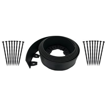 Expert Gardener 4-in. No-Dig Landscape Edging Kit, 20-ft. Black, Plastic