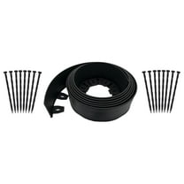 Expert Gardener 20-ft No-Dig Landscape Edging Kit, 4-in High Wall, Black Plastic