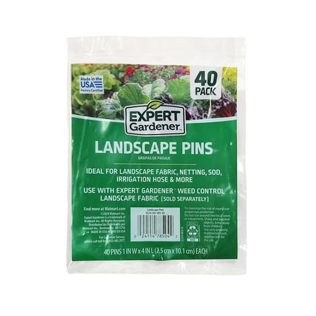 Expert Gardener 4 in Steel Garden Landscape Pins, 40 Pack