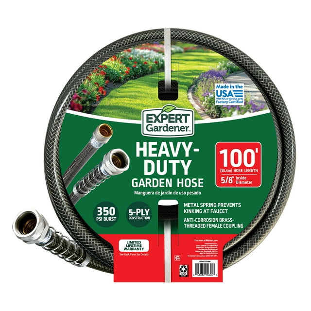 Expert Gardener 5/8" x 100 Foot Heavy Duty Water Hose