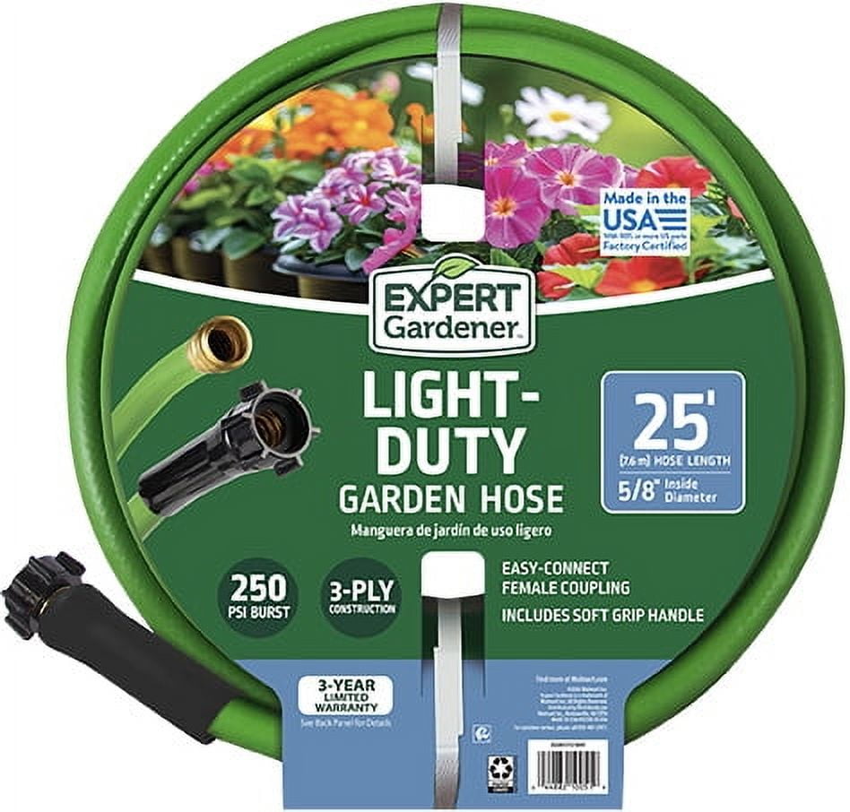 Aqua Joe Superlight 100ft Fiberjacket Max Garden Hose, 5/8 Aqua Joe Superlight 100ft Fiberjacket Max Garden Hose, 5/8