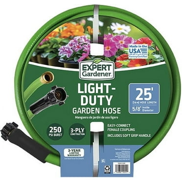 Expert Gardener 5/8" x 25ft Light Duty Garden Hose