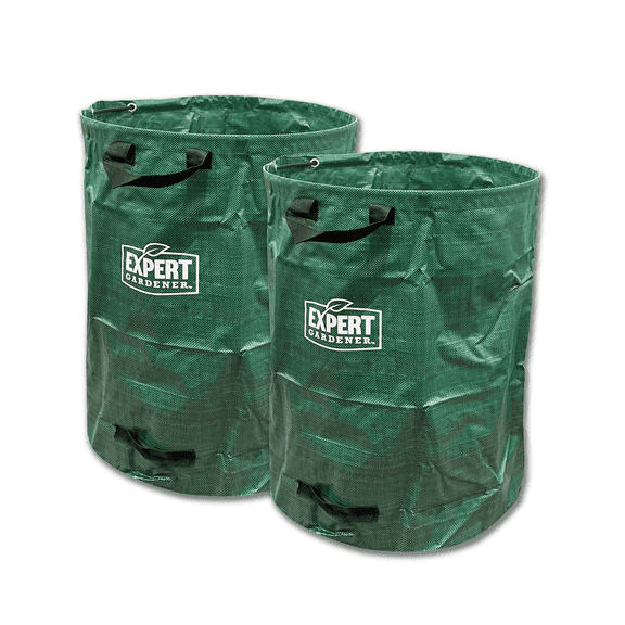 Expert Gardener 53 Gallon Leaf Bags, 2 Pack, Green