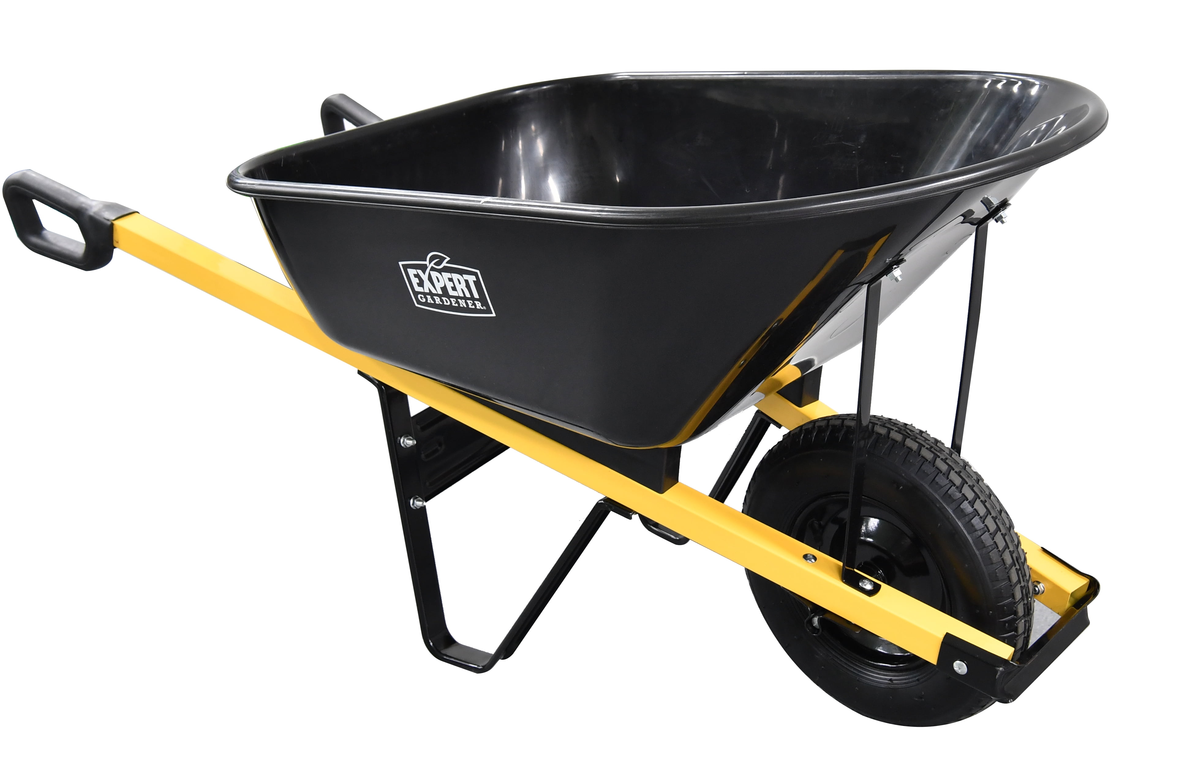 Expert Gardener 6 Cu. ft. Wheelbarrow with Ergo Handles Residential Use