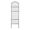 thumbnail image 1 of Expert Gardener 72in H x 20.5in W Black Powder-Coated Steel Arched Lawn and Garden Trellis with spiked feet, 1 of 10