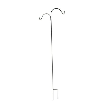 Expert Gardener 84 in Black Double Offset Metal Shepherd Hook