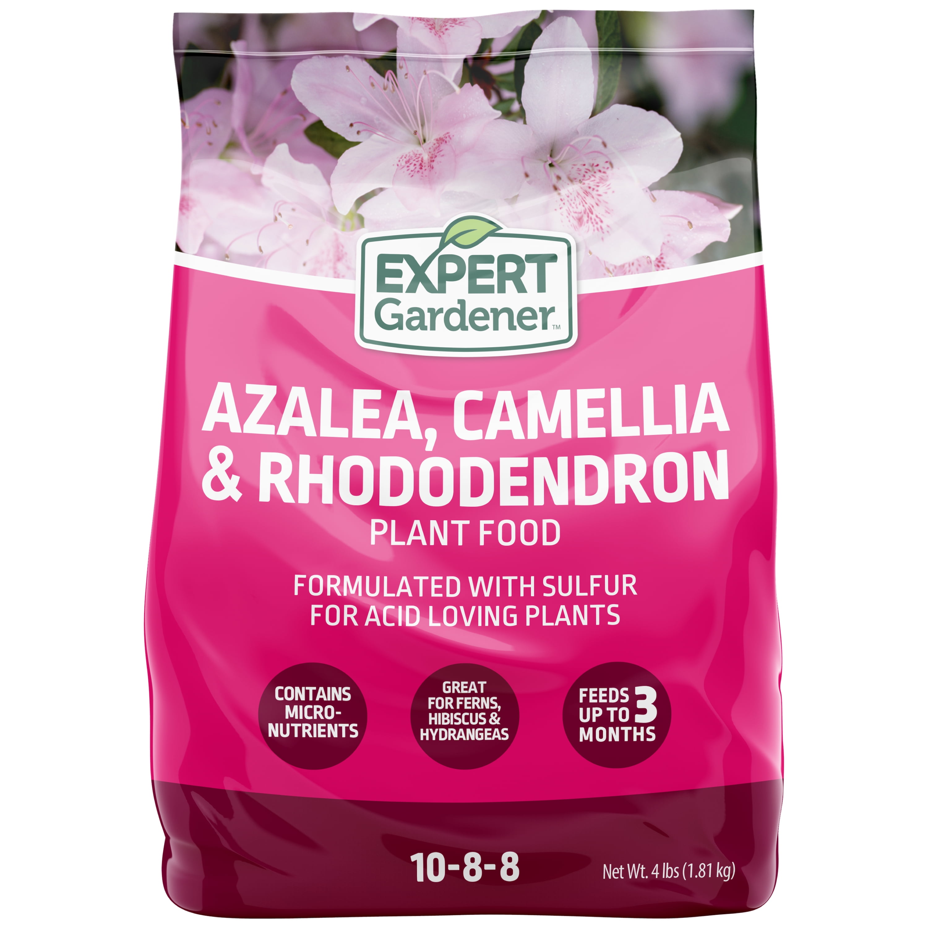 Expert Gardener Azalea Camellia Rhododendron Plant Food Fertilizer 10 8 8 4 lb