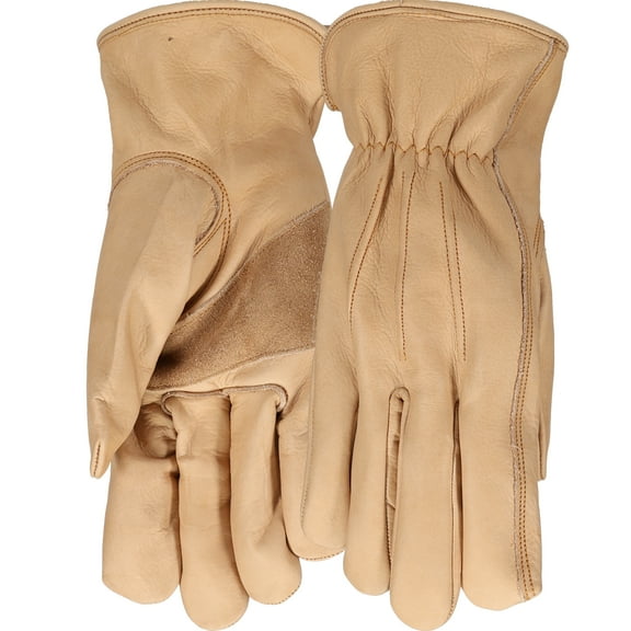 Expert Gardener Beige Water-Resistant Leather Glove Large, 1 Pair