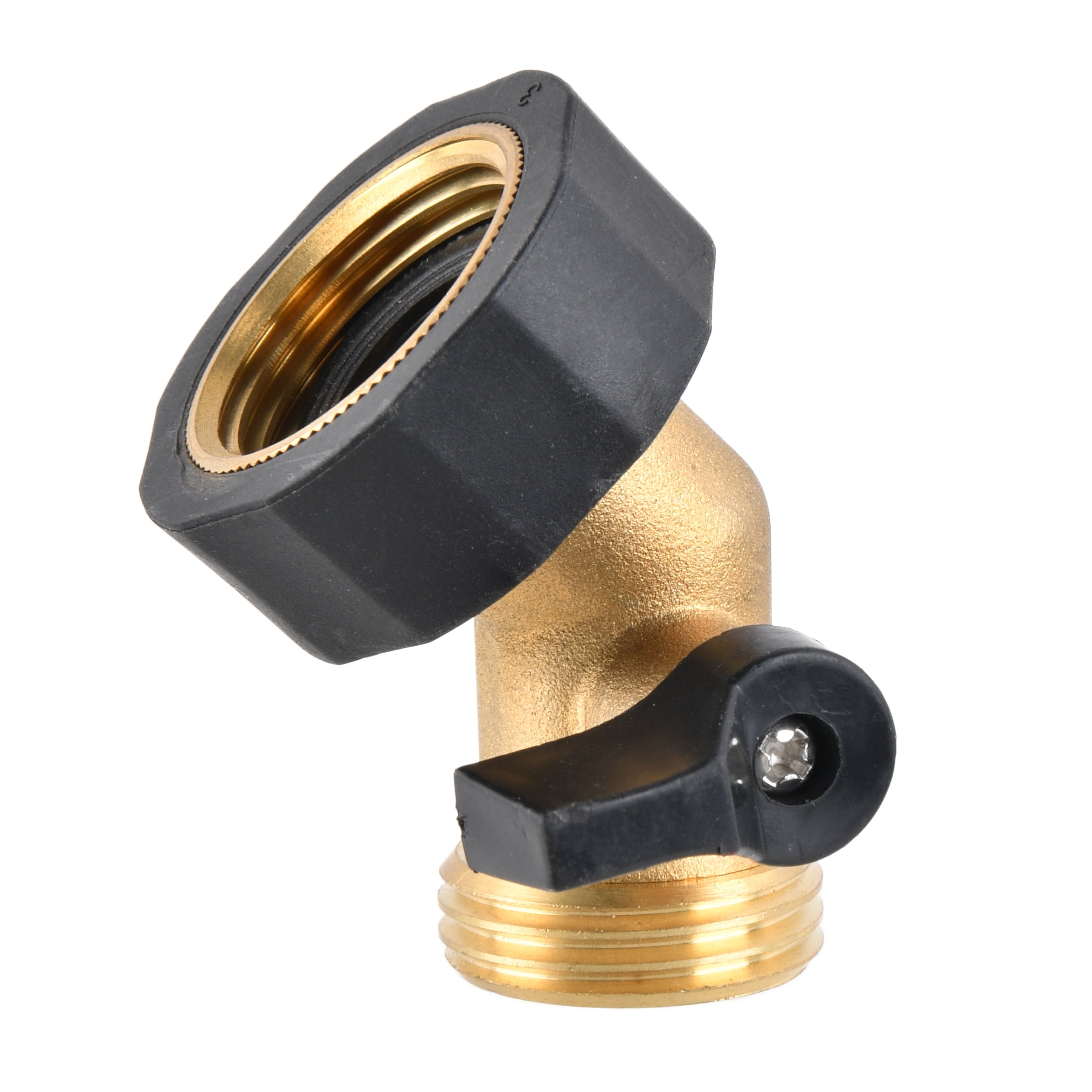 Expert Gardener Brass Angle Hose Shut-Off Connector