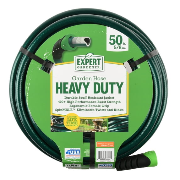 Expert Gardener Ergonomic Grip 5/8 x 50’ Heavy Duty Garden Hose